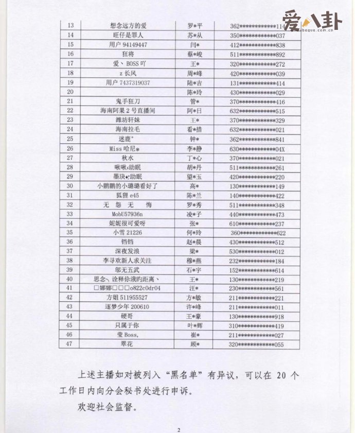 主播账号被封禁五年
